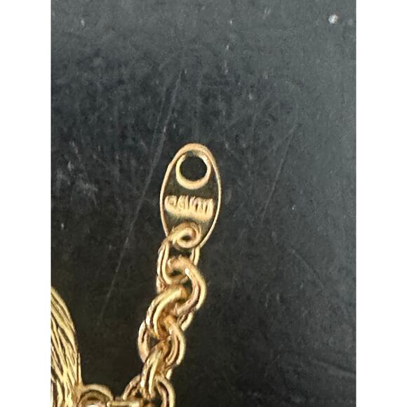 Vintage 90s Avon Gold Cat Cuddly Kittens Charm Bracelet - Picture 3 of 4